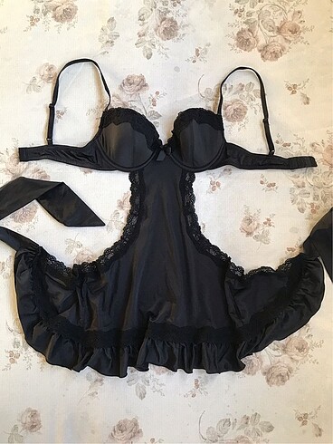 La senza lolita maid babydoll gecelik