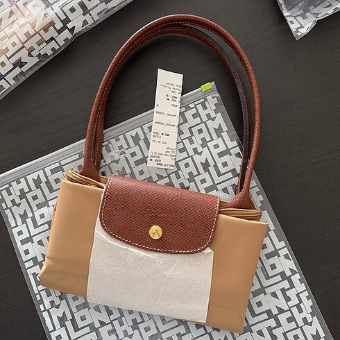 orijinal Longchamp medium uzun sap taba