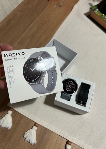 Gri Motivo Akıllı Saat 1.43 İnç Ekran - Görsel 5