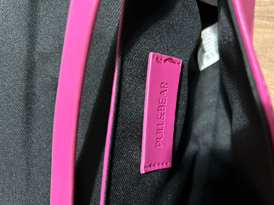 Pembe Deri Kadın Çanta Tokalı - Görsel 4