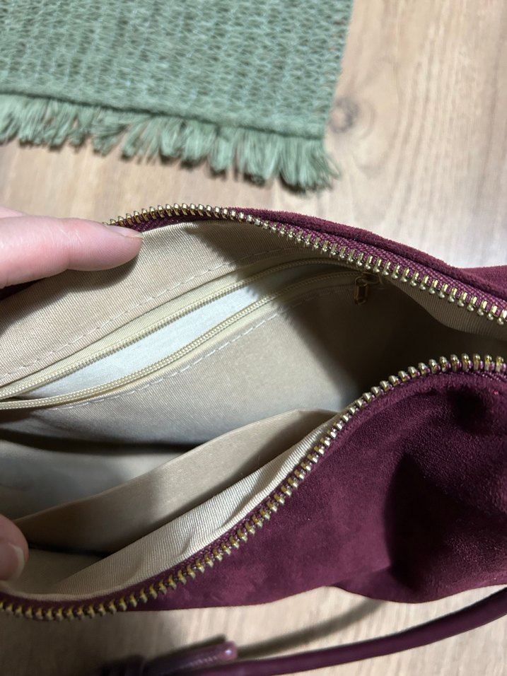 Bordo Süet Bohem Kadın Çanta - Görsel 3