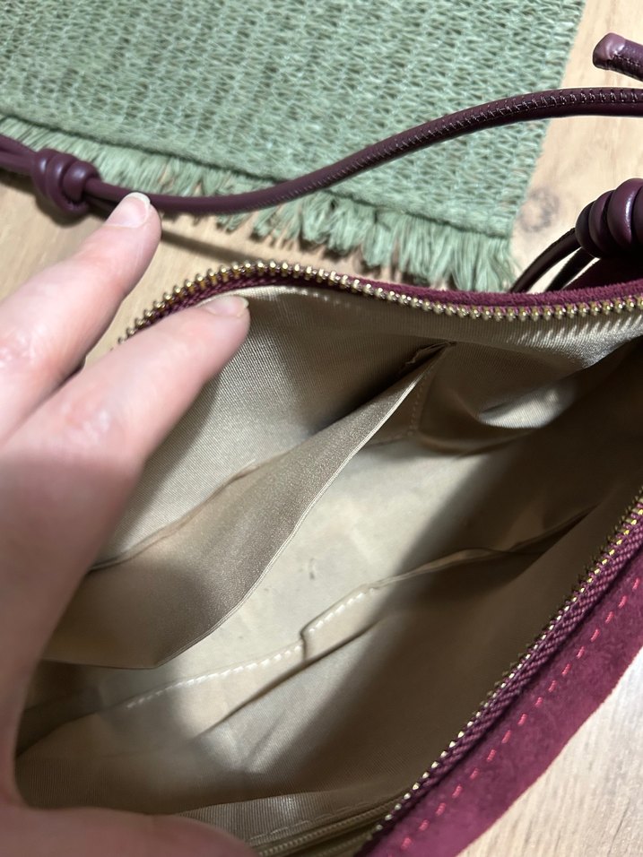 Bordo Süet Bohem Kadın Çanta - Görsel 4