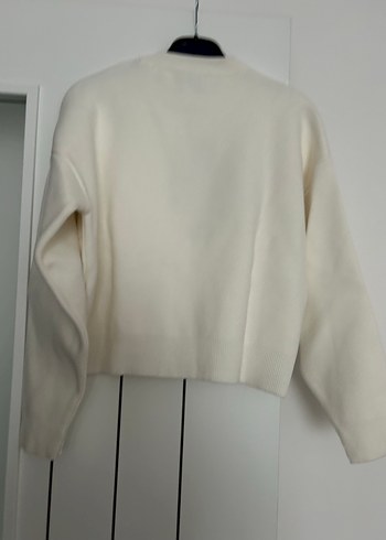 Kadın Beyaz Baskılı Örme kazak - Görsel 4