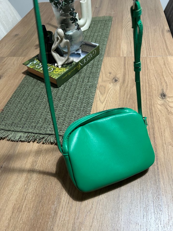 Pull& bear Yeşil Deri Kadın Çapraz Çanta - Görsel 5