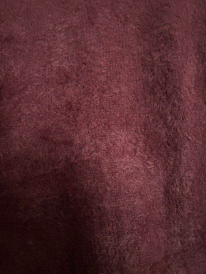 Fahhar Bordo Kadın yumoş Görünümlü Uzun Kollu Kazak - Görsel 4