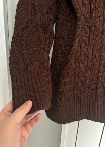 Manuka Kahverengi saç Örgü Kadın kazak - Görsel 4