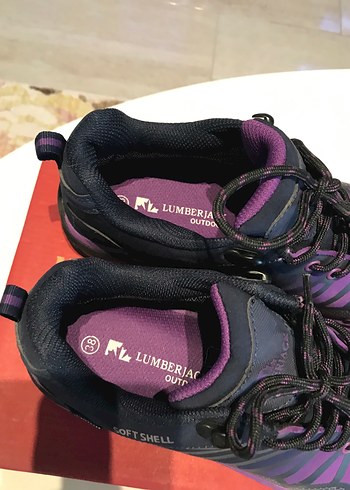 Mor Soft Shell Bağcıklı Spor Ayakkabı - Görsel 5