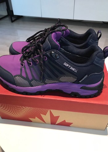 Mor Soft Shell Bağcıklı Spor Ayakkabı - Görsel 3