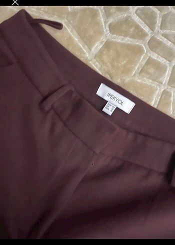 İpekyol Kadın Bordo Kumaş Pantolon - Görsel 3