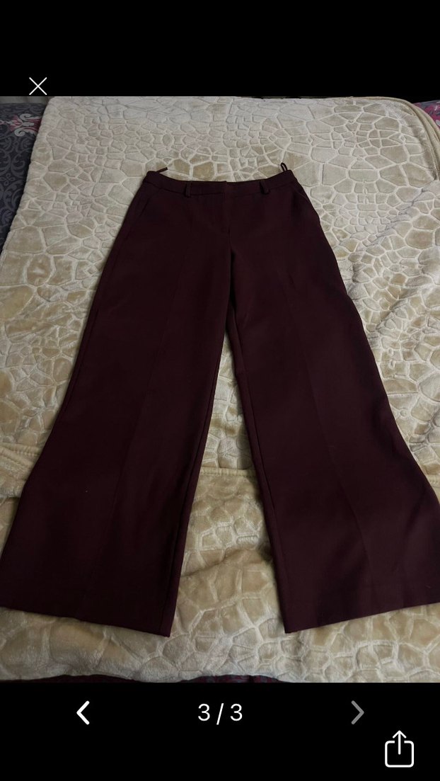 İpekyol Kadın Bordo Kumaş Pantolon - Görsel 2