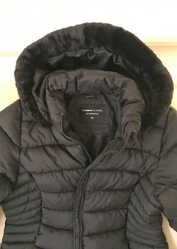 Siyah Kürklü Kadın Kışlık Mont - Görsel 2