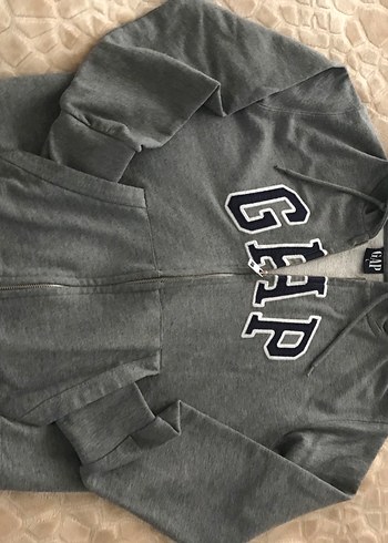 Gap. Gri Fermuarlı Kadın Sweatshirt - Görsel 5
