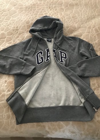 Gap. Gri Fermuarlı Kadın Sweatshirt - Görsel 4