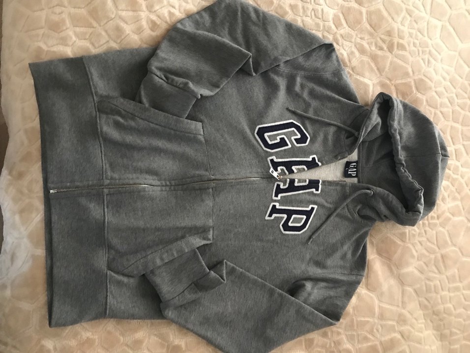 Gap. Gri Fermuarlı Kadın Sweatshirt - Görsel 5