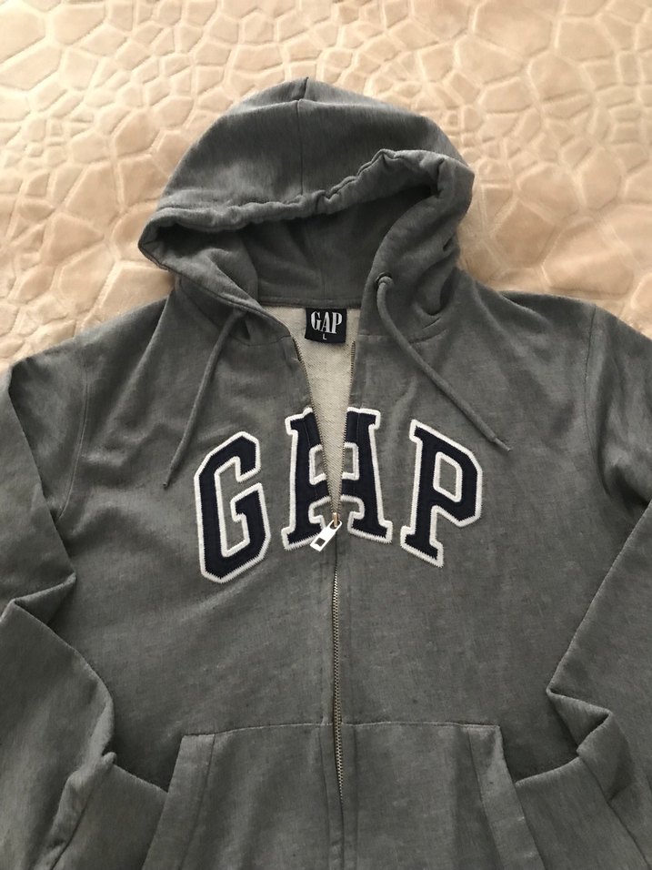Gap. Gri Fermuarlı Kadın Sweatshirt - Görsel 2