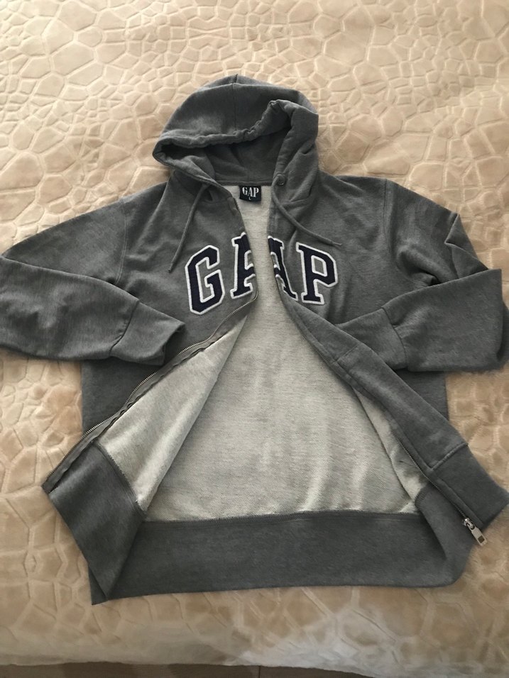 Gap. Gri Fermuarlı Kadın Sweatshirt - Görsel 4