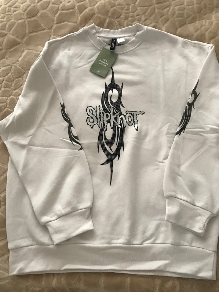 Slipknot Baskılı Beyaz Kadın Sweatshirt - Görsel 2