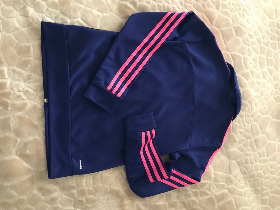 Adidas  Kadın Spor Fermuarlı Koyu Lacivert Ceket - Görsel 5