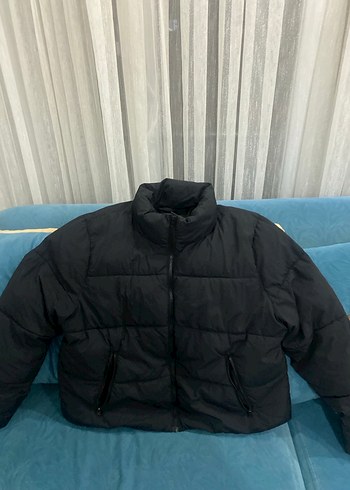 xl Beden siyah Renk Siyah Kadın Kışlık Yüksek Yakalı Mont