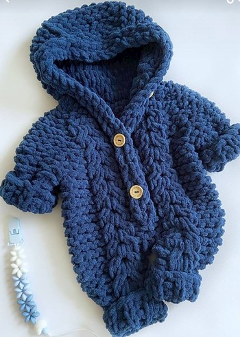 kapüşonlu bebek tulum - Görsel 2