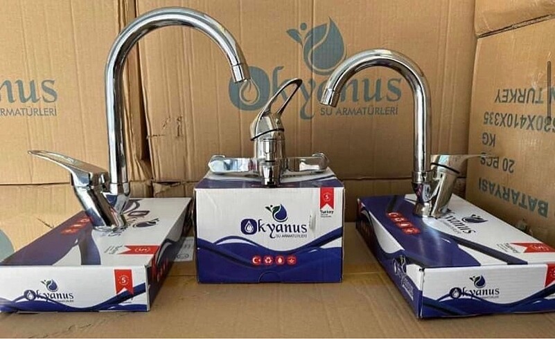 Delta 3 lü Set Mutfak Banyo Lavabo Bataryası Sıfır Garantili