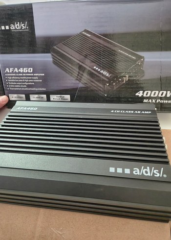 4x60 4000W 4 Kanallı Siyah Amfi - Görsel 2