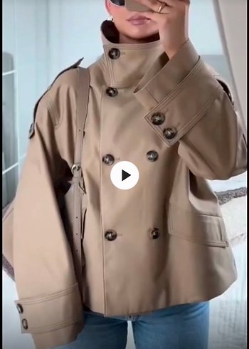 s Beden H&M kısa trençkot