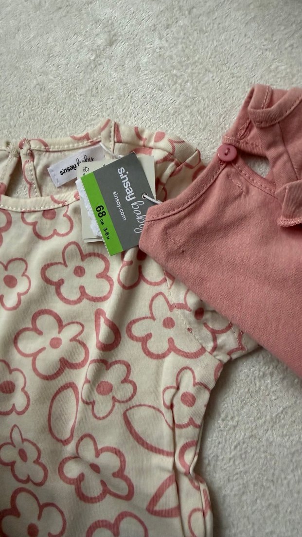 Kız Çocuk Pembe Keten Fırfırlı Tişört - Görsel 4