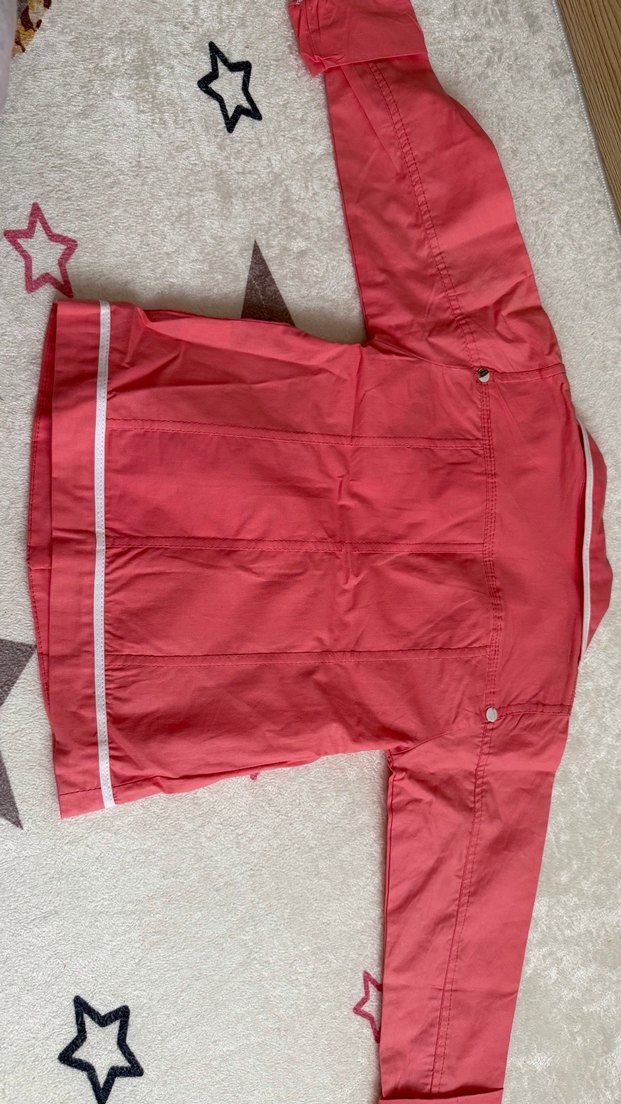 Düğmeli Pembe Kız Ceketi ve pantolon takım - Görsel 4