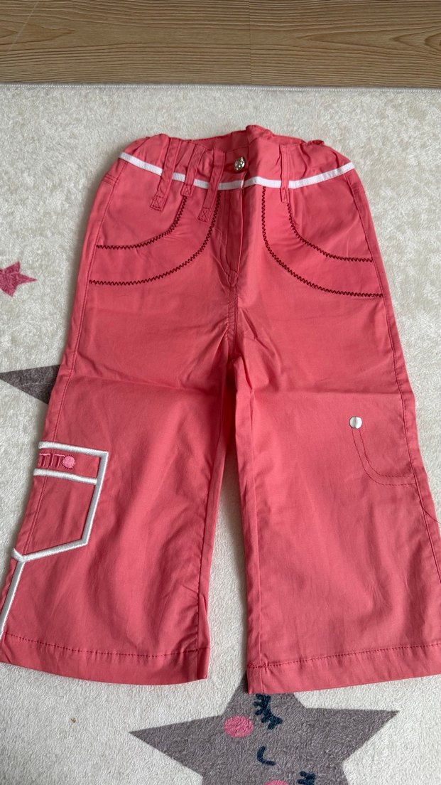 Düğmeli Pembe Kız Ceketi ve pantolon takım - Görsel 5