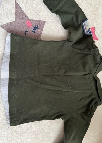 Erkek Çocuk Haki Uzun Kollu Polo Tişört - Görsel 4