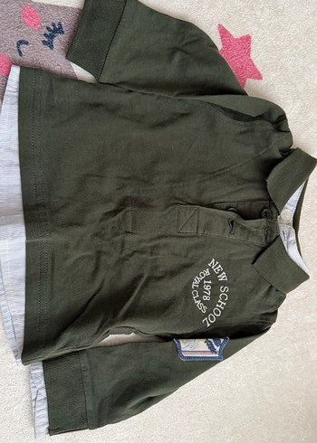 Erkek Çocuk Haki Uzun Kollu Polo Tişört - Görsel 2