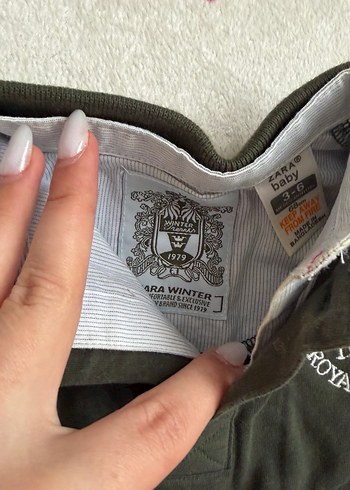 Erkek Çocuk Haki Uzun Kollu Polo Tişört - Görsel 3