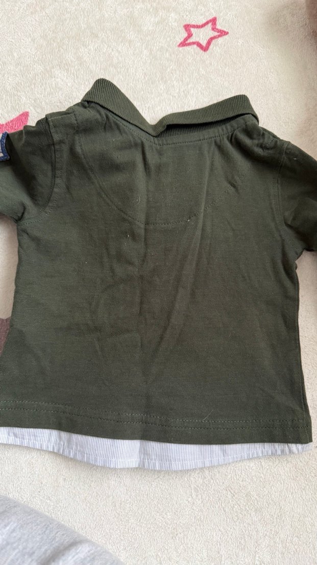 Erkek Çocuk Haki Uzun Kollu Polo Tişört - Görsel 5