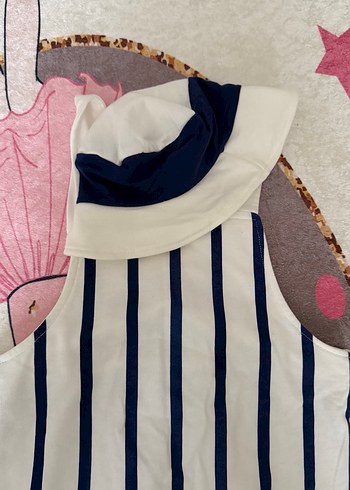 Erkek Çocuk Çizgili Askılı Tulum - Görsel 3