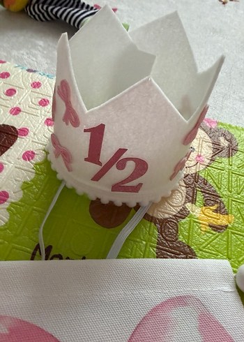 1/2 Doğum Günü Pembe Püskül Süsleme Seti - Görsel 3