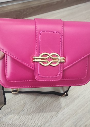 Pembe Deri Kemerli Kadın Çanta - Görsel 3