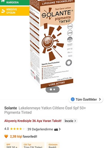 Solante Pigmenta Tonlu Güneş Losyonu SPF 50+ - Görsel 3