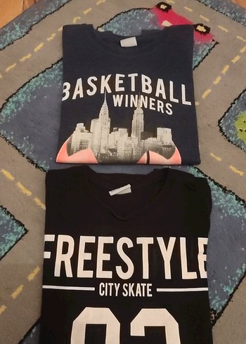 Erkek Siyah Baskılı Streetwear Tişört ikisi