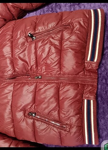 11-12 Yaş Beden bordo Renk USPA erkek çocuk 11-12 yaş mont