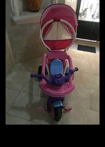 Beden Renkli Pembe Çocuk Üç Tekerlekli Bisiklet