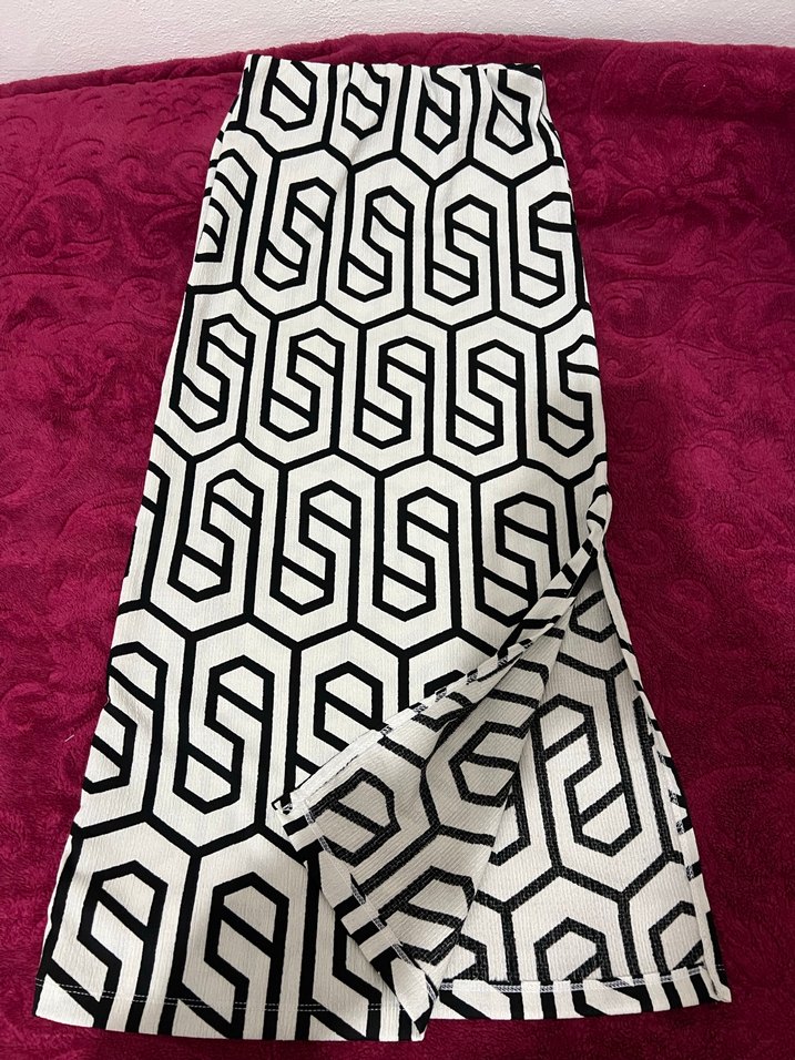 Desenli midi etek - Görsel 2