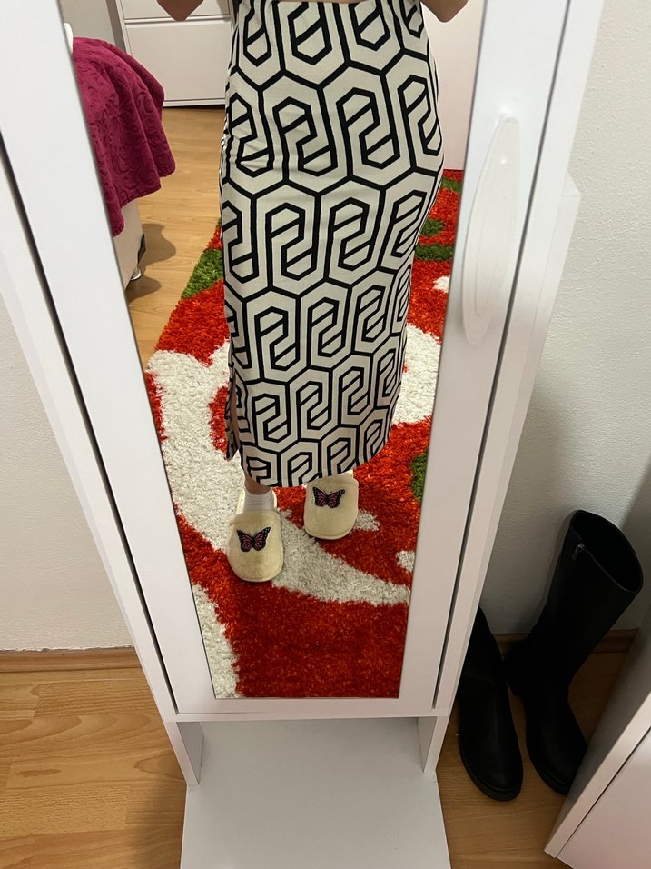 Desenli midi etek - Görsel 3