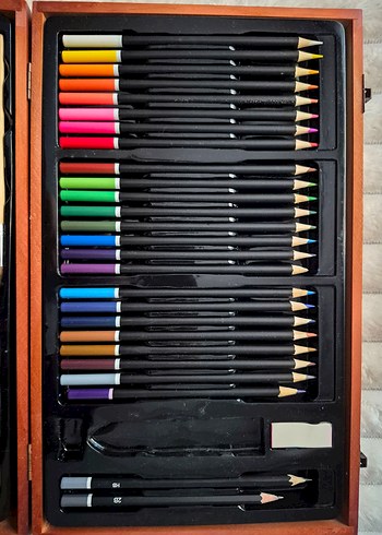 80li Ahşap Taşıma Çantalı Çizim Başlangıç Seti - Görsel 3