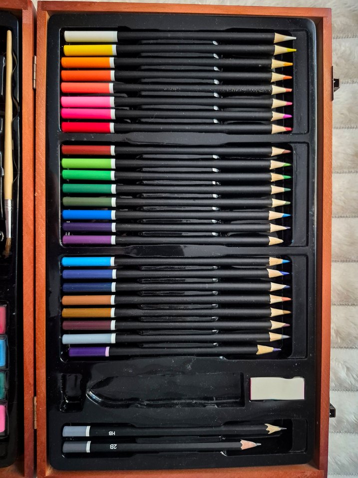 80li Ahşap Taşıma Çantalı Çizim Başlangıç Seti - Görsel 3