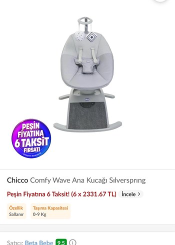 Chicco Comfy Wave Gri Ana Kucağı 0-9 Kg