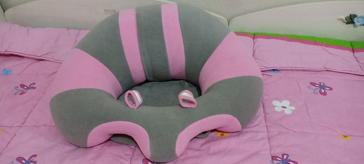 Pembe ve Gri dik oturtma minderi - Görsel 2