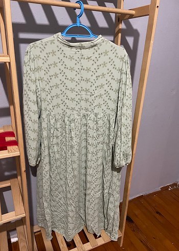 Bohem V Yaka midi elbise - Görsel 4