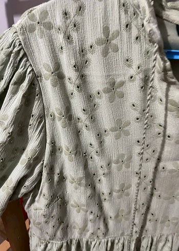 Bohem V Yaka midi elbise - Görsel 2