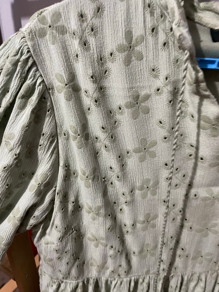 Bohem V Yaka midi elbise - Görsel 2